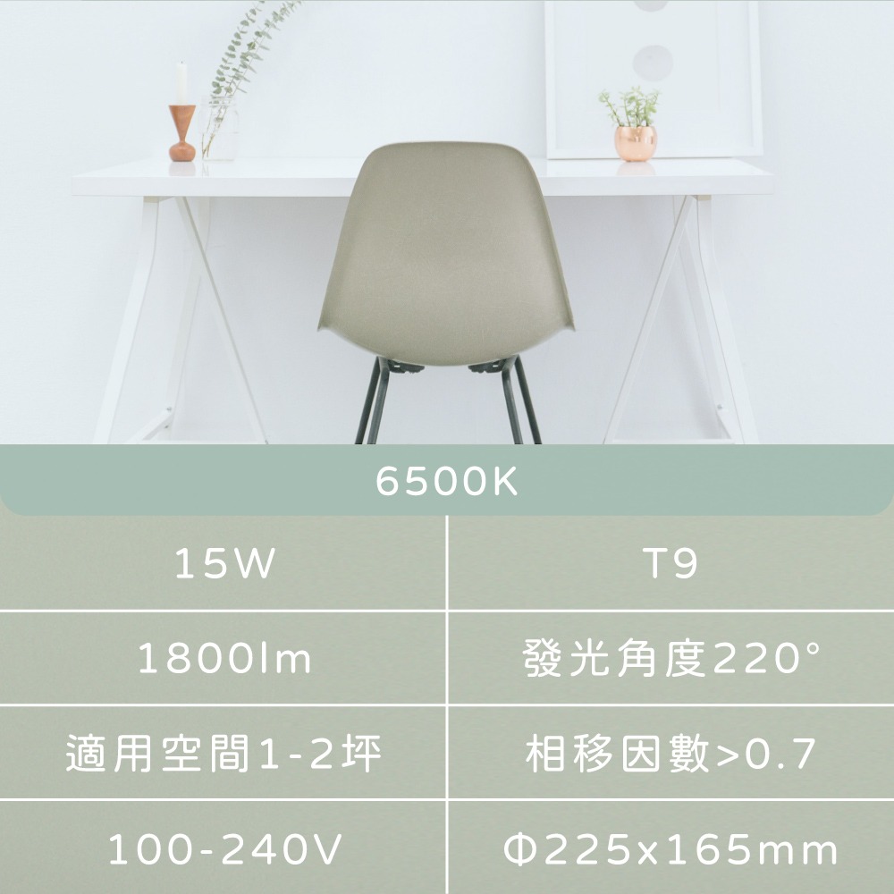 【純粹生活】旭光 15W 6500K 白光  LED T9 環型燈管 日光燈管 環管-細節圖4