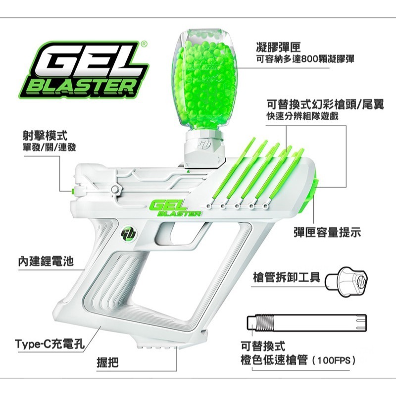 【全新現貨附發票】美國 Gel Blaster Surge 凝膠彈玩具槍 / 電動連發水彈玩具槍(含1萬顆凝膠彈)-細節圖10