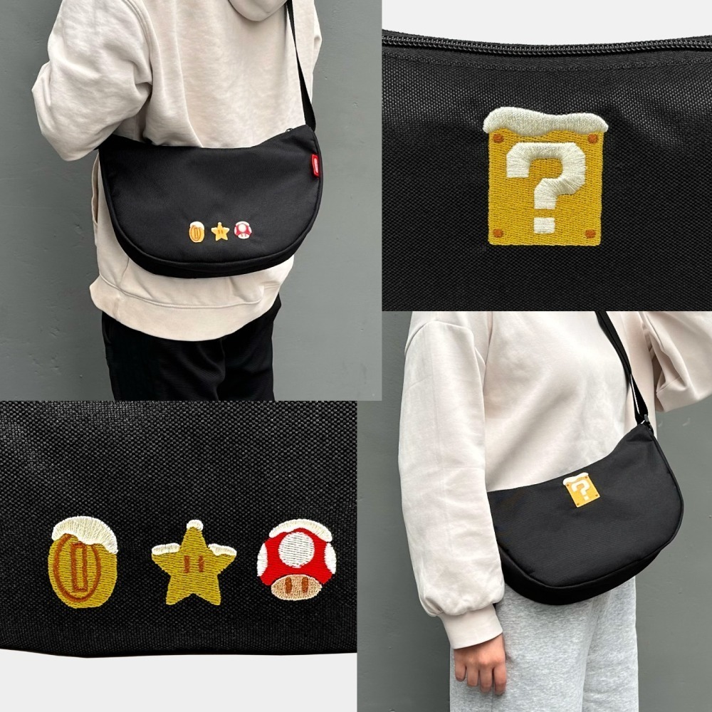 全新現貨 任天堂 Nintendo Switch 冬季特典 Happy Holidays 随身包 後背包 休閒側背包-細節圖3