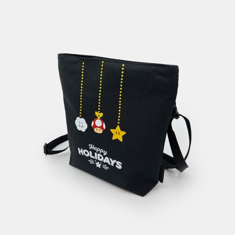 全新現貨 任天堂 Nintendo Switch 冬季特典 Happy Holidays 随身包 後背包 休閒側背包-細節圖9