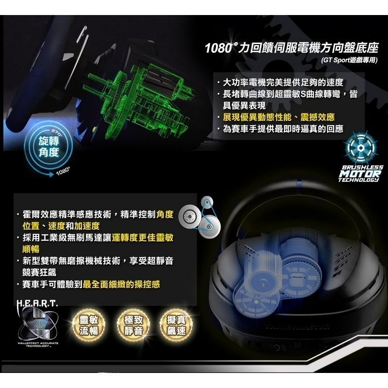 【原廠公司貨附發票】THRUSTMASTER 圖馬思特 T300 RS GT特仕版 力回饋方向盤金屬三踏板組-細節圖5