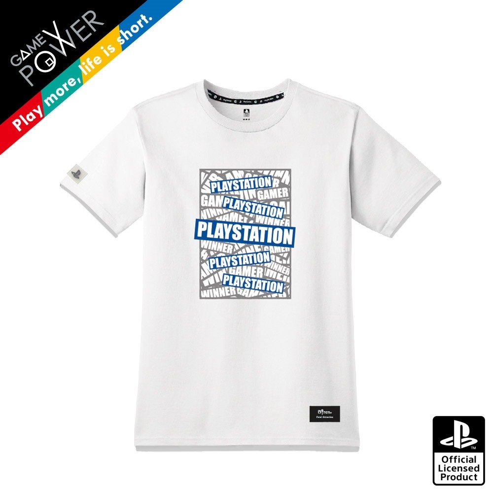【全新現貨原廠特典】PlayStation《疊疊樂夜光TEE》潮流純棉T恤 白 OLP PS5 Sony-細節圖2