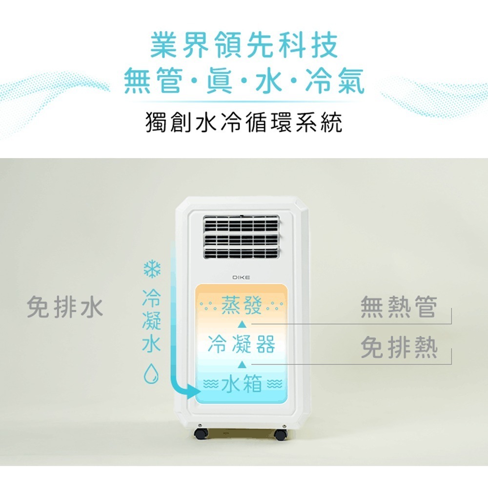 【現貨刷卡6期0利率附發票】DIKE 冰風機 多功能移動式瞬涼水冷氣HLE700WT 水冷冰涼扇 冰涼水冷扇 [夢遊館]-細節圖5