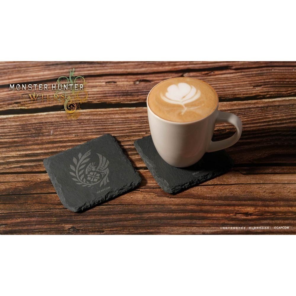 【現貨台灣公司貨】PS5 魔物獵人 荒野 Monster Hunter Wilds -中文版 紋章 鐳雕石板杯墊-細節圖6