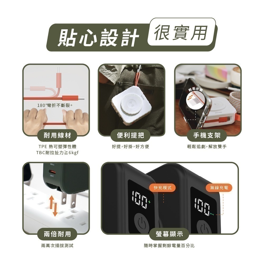 【可上機含發票】PHILIPS飛利浦 10000mAh放心充2.0 多合一磁吸行動電源 Type C DLP4348C-細節圖7