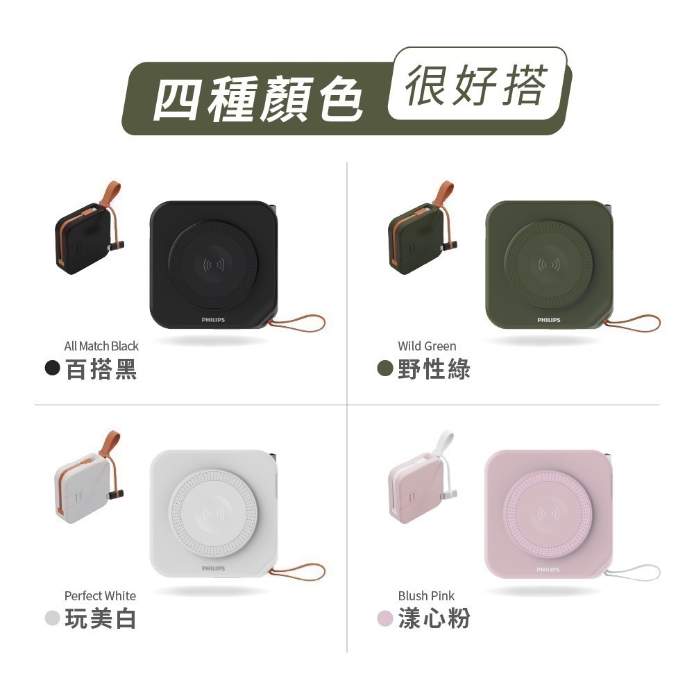 【可上機含發票】PHILIPS飛利浦 10000mAh放心充2.0 多合一磁吸行動電源 Type C DLP4348C-細節圖9