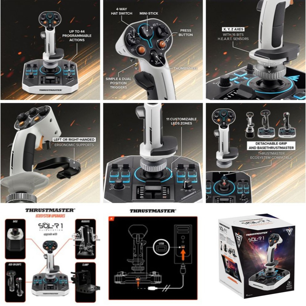 【原廠公司貨1年保附發票】THRUSTMASTER 圖馬思特 Sol-R 1 Flightstick 飛行搖桿-細節圖9