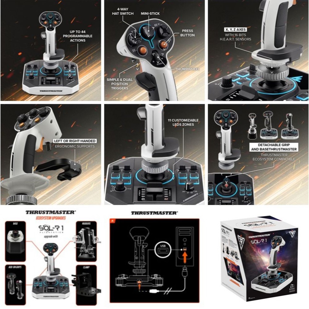 【原廠公司貨1年保】THRUSTMASTER 圖馬思特 Sol-R 1 Flightstick 飛行搖桿2960920-細節圖9