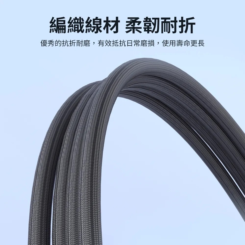 【全新】Philips飛利浦 C to C 240W 大功率PD 數位顯示編織快充線 2M 125cm DLC4583-細節圖6