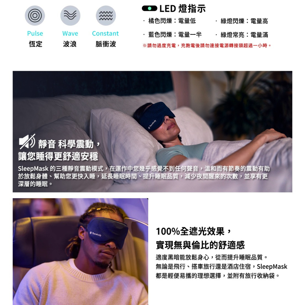 【全新台灣公司現貨】 Therabody SleepMask 舒緩震動好眠眼罩 [夢遊館]-細節圖6