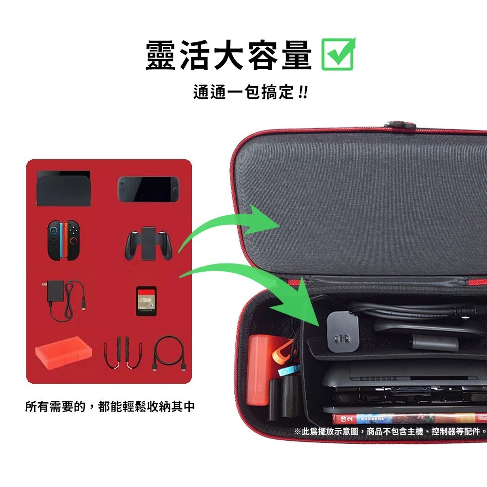 【全新現貨發票】DOBE Switch NS2 雙層 主機配件全套收納包 (附遊戲收納盒) TNS-3175 子母包-細節圖4