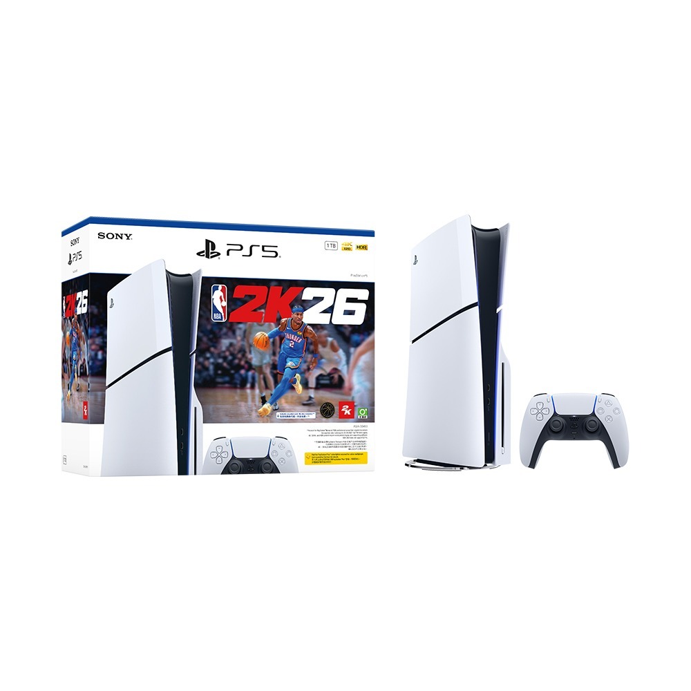 【現貨刷卡附發票】SONY PS5 Slim輕型光碟主機 NBA 2K26同梱組+ DOBE直立架3573+毛巾-細節圖5