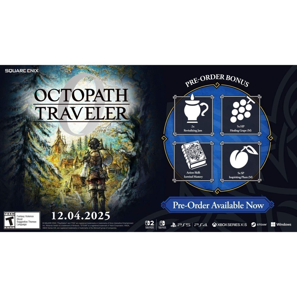 【全新公司貨】現任天堂 NS2 Switch2 歧路旅人 0-中文版 OCTOPATH TRAVELER 0 (鑰匙卡)-細節圖2