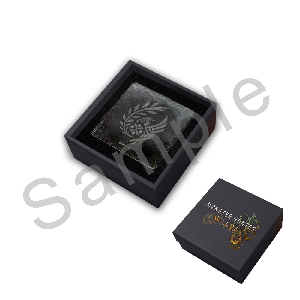 【全新現貨原廠特典】 魔物獵人  荒野 鐳雕石板 杯墊 收藏 配件 交換禮物 [夢遊館]-細節圖3