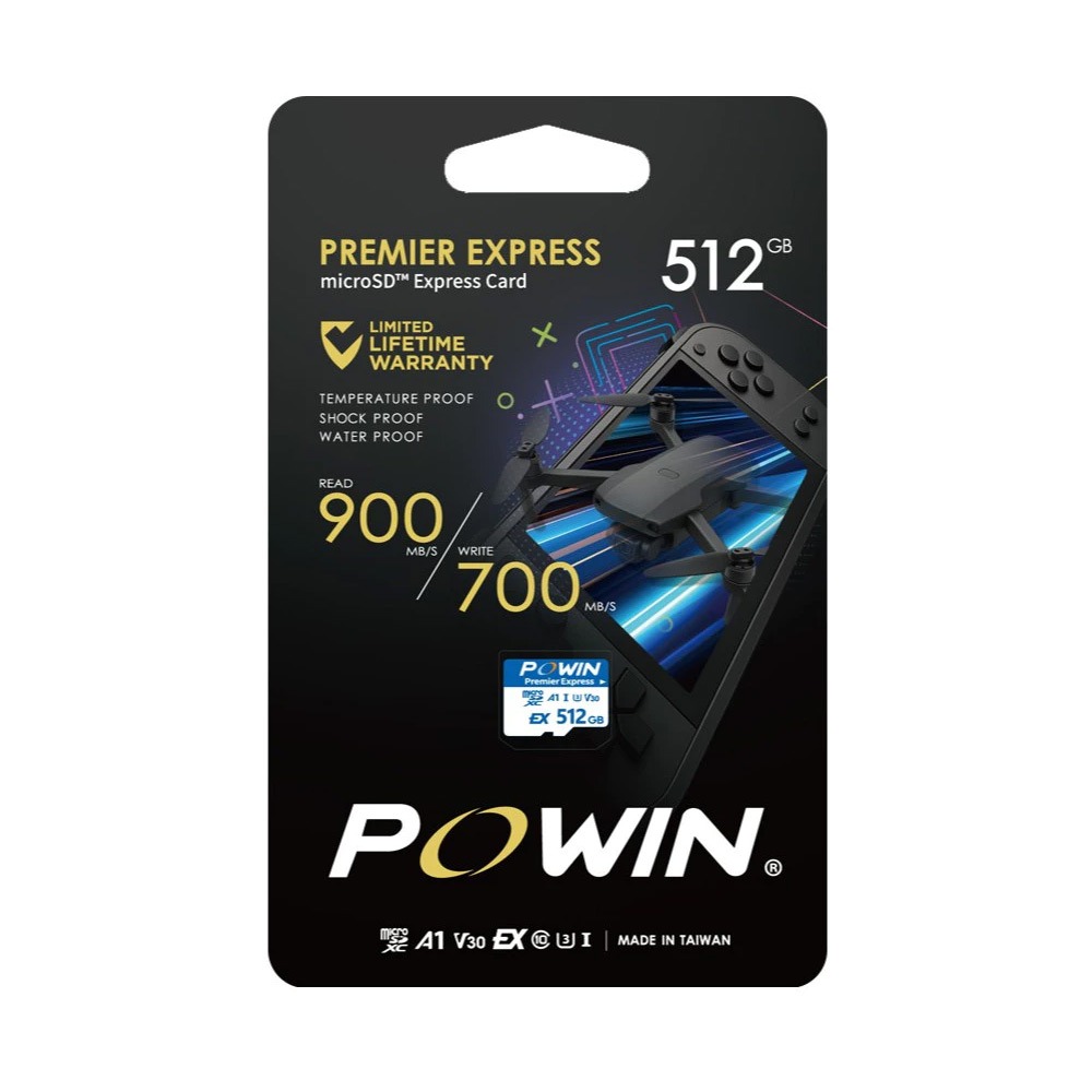 Powin 寶威 microSD EXPRESS記憶卡512GB 台灣製造 NS2專用●贈microSD記憶卡專用收納盒-細節圖2