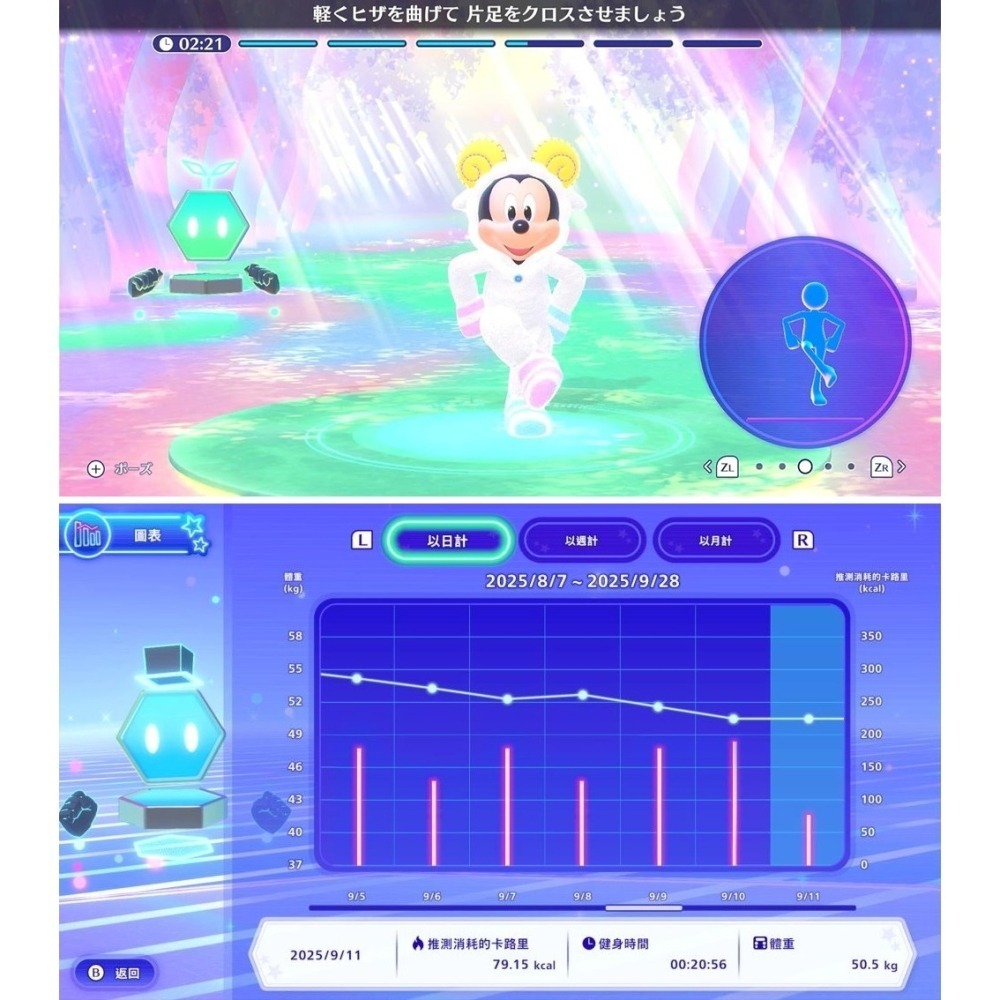 【全新台灣公司現貨】任天堂 NS Switch 迪士尼 米樂尼士健身-中文版●贈角色限定小卡1入-細節圖6