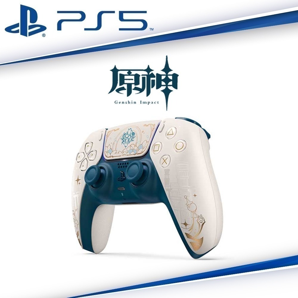 【台灣公司現貨發票1年保】PS5 DualSense 無線控制器 原神 限量特仕版●贈果凍保護套+貓爪類比套-細節圖4