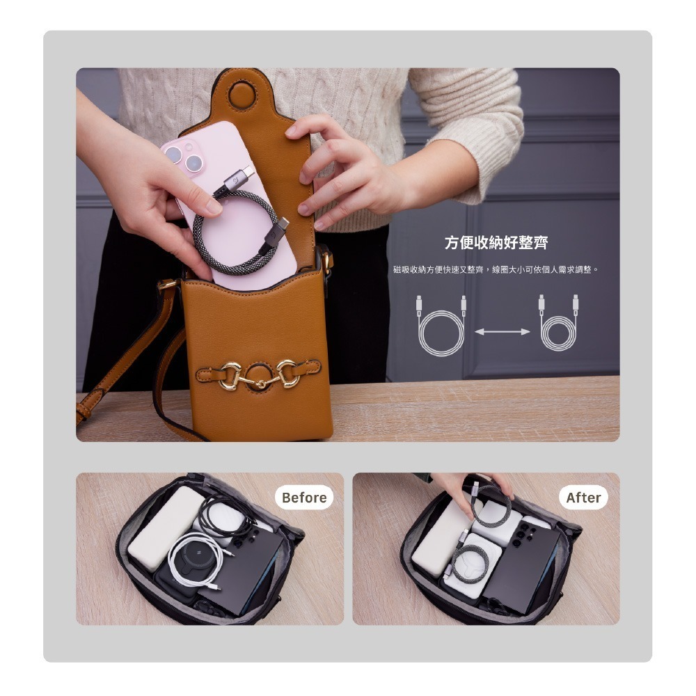 【全新現貨附發票】ADAM 亞果元素 MS100／MS200 USB-C 對 USB-C 60W 磁吸充電線 TypeC-細節圖6