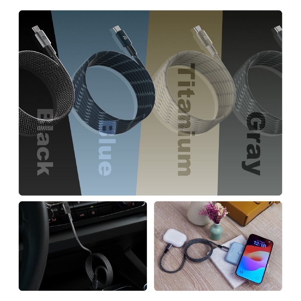 【現貨附發票】ADAM 亞果元素 MS100／MS200 USB-C 對 USB-C 60W 磁吸充電線 TypeC-細節圖8