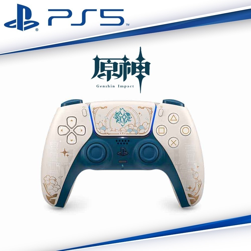 【台灣公司現貨發票1年保】PS5 DualSense 無線控制器 原神 限量特仕版 +DOBE 雙手把充電底座灰-細節圖6