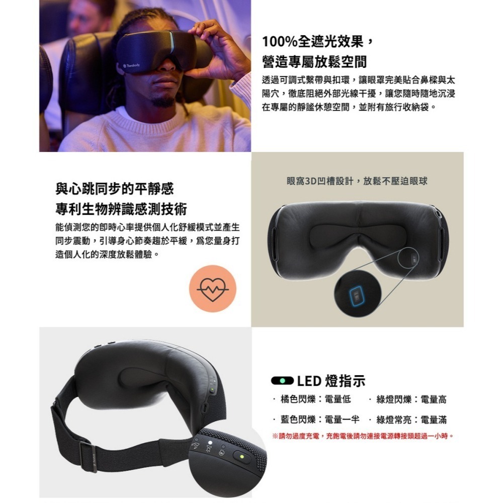 【全新台灣公司現貨】Therabody SmartGoggles 舒緩熱敷按摩眼罩 [夢遊館]-細節圖7