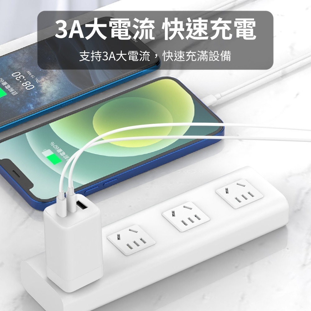 NOKIA 雙線超值組 USB C toC & C to Lightning 3A 極速充電線 100cm E8100-細節圖3