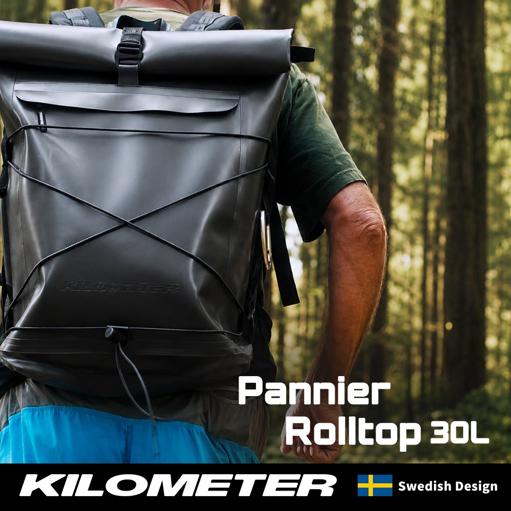 KILOMETER Pannier Rolltop 都市冒險機能後背包 大容量30L(自行車側掛/防水/容量擴充)-細節圖2