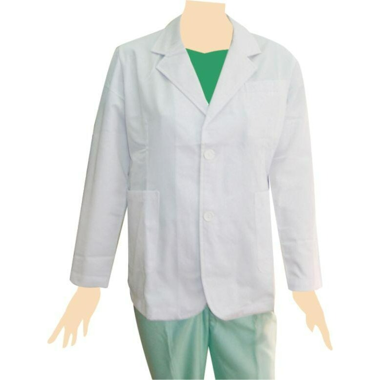 萊亞生活館 醫師服 藥師服 治療服 長袖 短袍 2釦 二釦 工作服【A032 厚/斜紋布 尺寸齊全 大尺碼都有】台灣製造-細節圖5