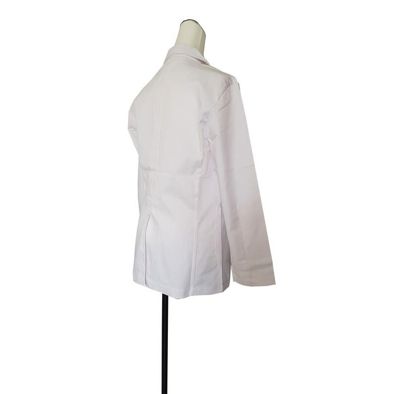 萊亞生活館 醫師服 藥師服 治療服 長袖 短袍 2釦 二釦 工作服【A032 厚/斜紋布 尺寸齊全 大尺碼都有】台灣製造-細節圖6