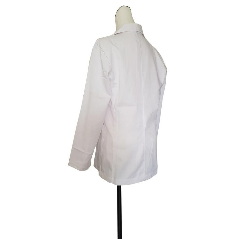 萊亞生活館 醫師服 藥師服 治療服 長袖 短袍 2釦 二釦 工作服【A032 厚/斜紋布 尺寸齊全 大尺碼都有】台灣製造-細節圖8