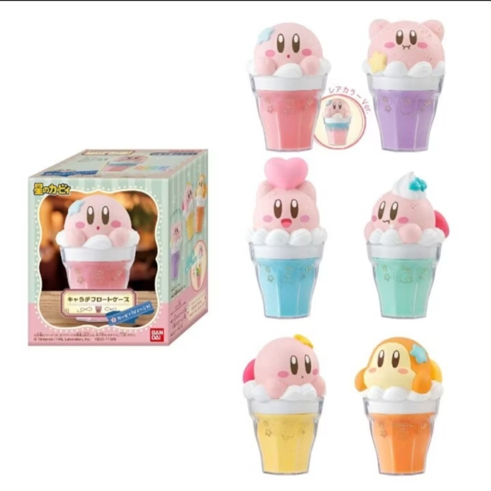 [現貨]萬代BANDAI 星之卡比造型食玩 立體咖啡拉花 公仔-細節圖2