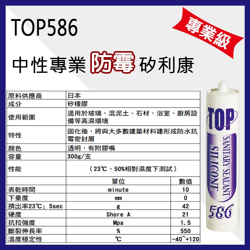 台灣現貨  TOP-386 TOP-586中性專業矽利康 填縫劑 速力康 中性防霉矽利康  300ml 防水 工程-細節圖4