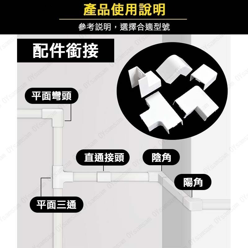 🚗台灣現貨🚗裝潢配線槽 L型接頭 轉彎接頭 配線槽 壓條L型接頭 壓條配件 壓條 彎頭 線槽接頭 線槽轉彎 槽接頭-細節圖3