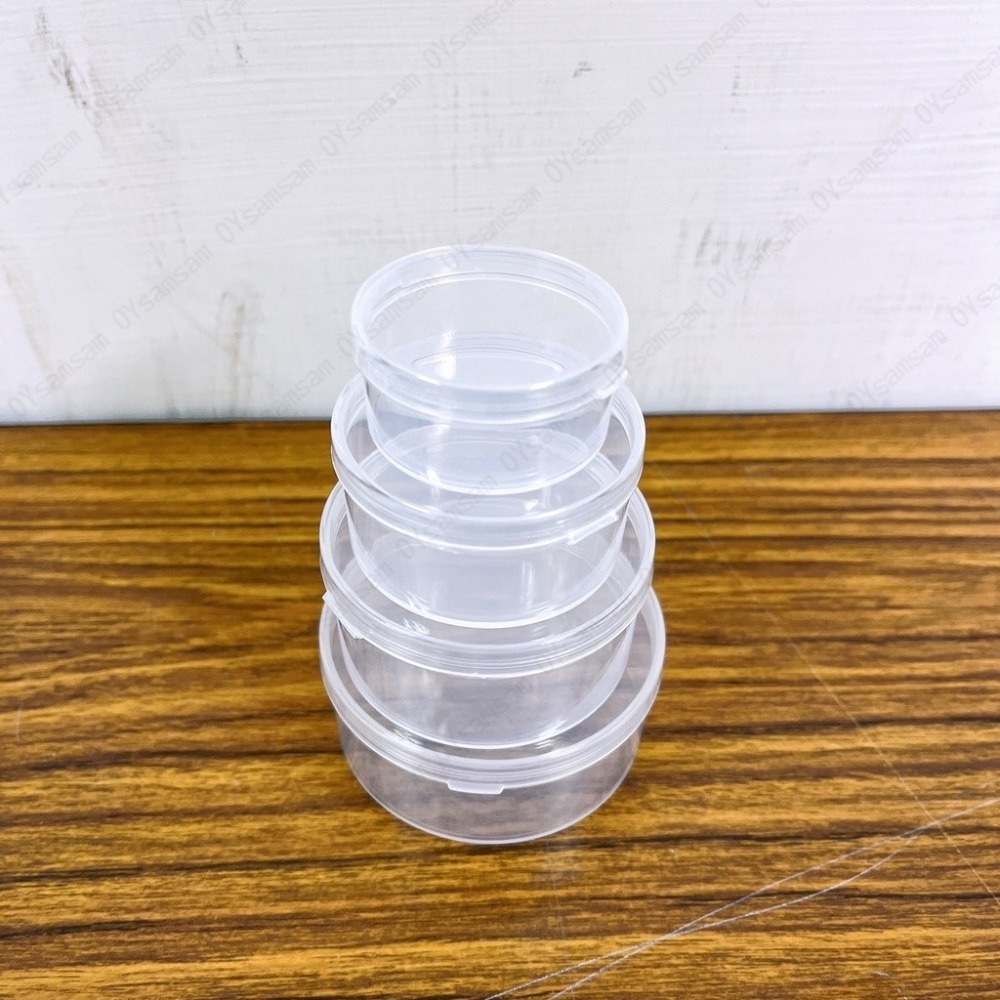 🚗台灣現貨🚗配件 小圓盒 PP塑膠盒 小盒子 45x22 透明塑膠盒 粉撲盒 有蓋塑膠圓盒 圓形包裝盒-細節圖7