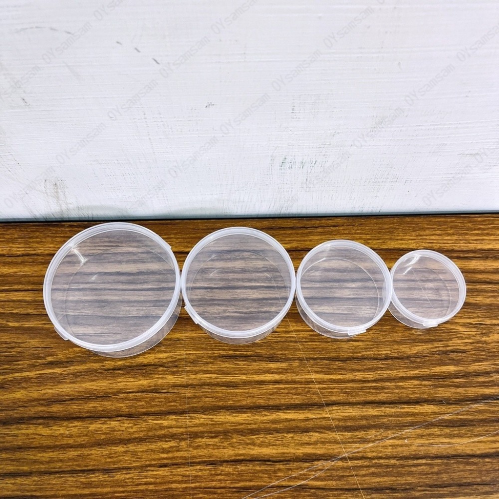 🚗台灣現貨🚗配件 小圓盒 PP塑膠盒 小盒子 45x22 透明塑膠盒 粉撲盒 有蓋塑膠圓盒 圓形包裝盒-細節圖8
