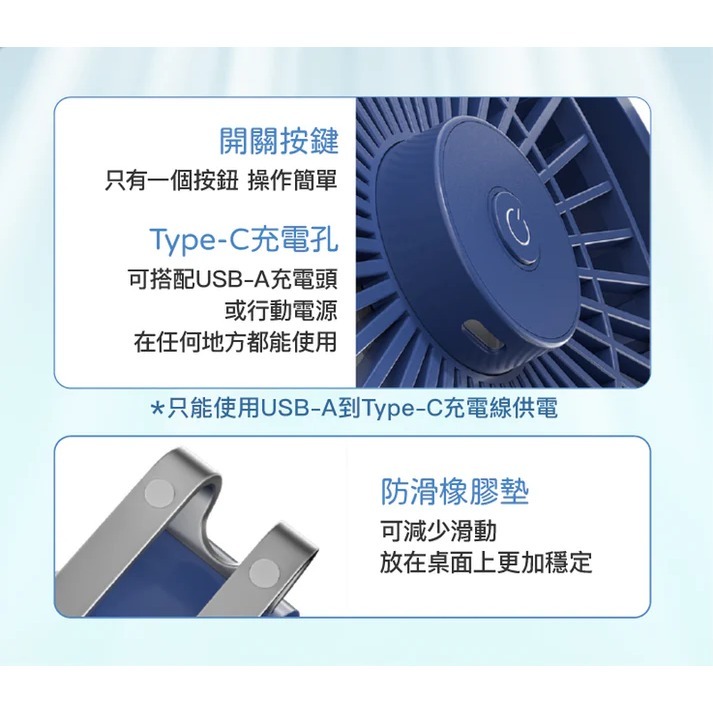 台灣現貨 POLYWELL 6吋桌面風扇 USB插電 上下360度可調 寶利威爾 3段風速 大風量-細節圖8