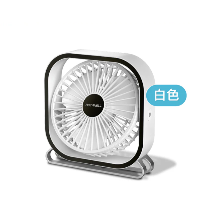 台灣現貨 POLYWELL 6吋桌面風扇 USB插電 上下360度可調 寶利威爾 3段風速 大風量-規格圖10