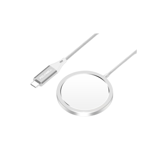 台灣現貨 POLYWELL Type-C無線磁吸充電線 充電座 1米 適用蘋果 iPhone 安卓 寶利威爾-細節圖2