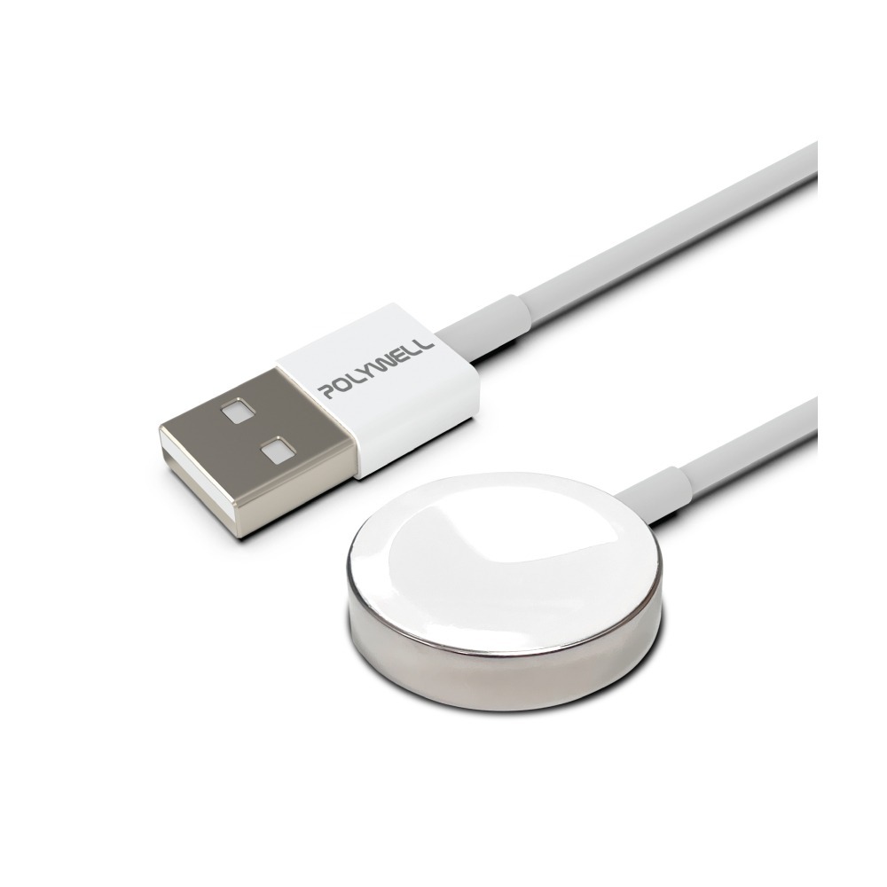 台灣現貨 POLYWELLUSB磁吸充電線 充電座 1米 適用Apple Watch iWatch 寶利威爾-細節圖2