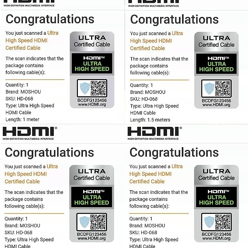 魔獸 8K Ultra High Speed HDMI 2.1 Cable HDMI2.1  PS5 HDMI 認證線-細節圖2