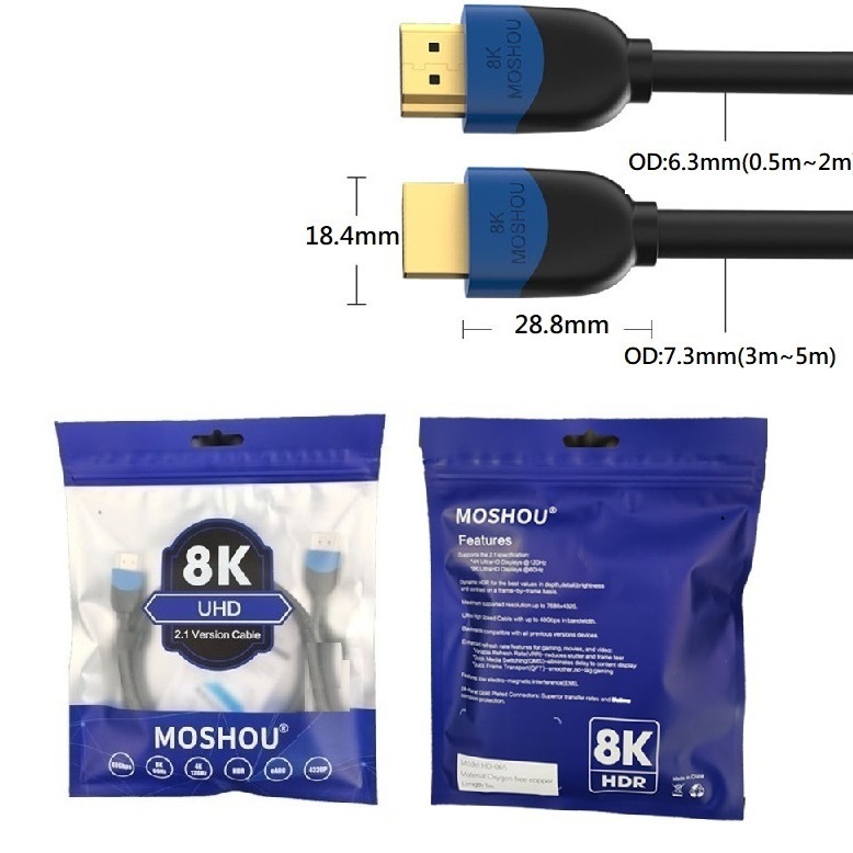 魔獸 MOSHOU 超高速 HDMI 2.1 認證款 電腦 顯示卡 PS4 PS5 機上盒 8K 4K120HZ HDR-細節圖9