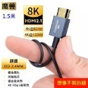 魔獸 超細款 超柔軟 線徑 2.4mm 同軸 2.1版 電腦 PS4 PS5 8K 60HZ 4K 120Hz HDR-規格圖11