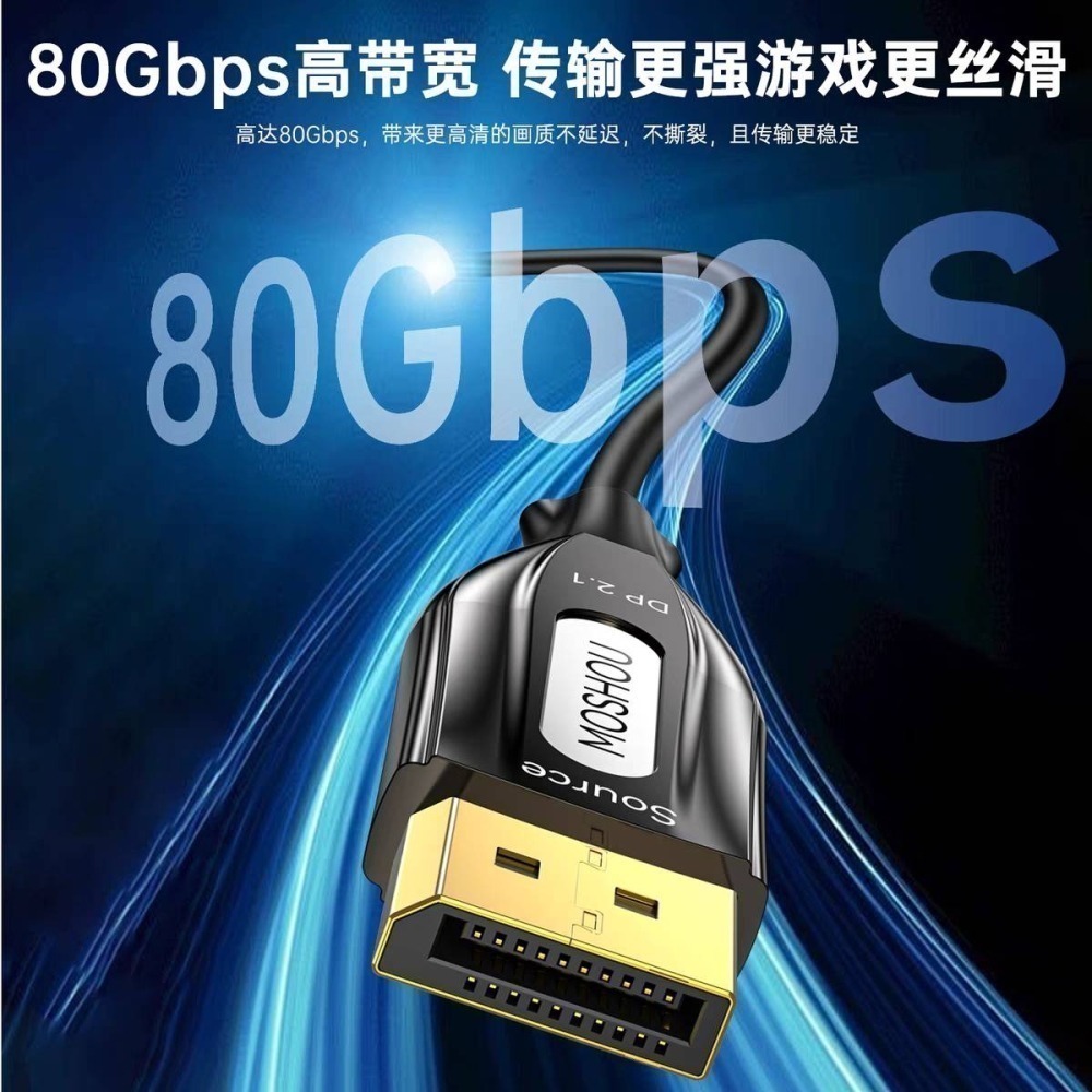 魔獸 發燒級 DP 2.1版 OM4光纖 DP線 16K@60Hz 8K@60Hz 4K@240Hz 2K@360Hz-細節圖3