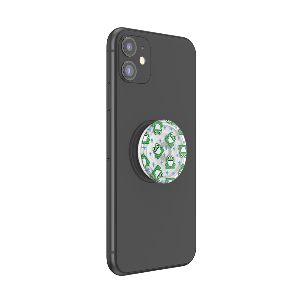 泡泡騷 手機支架 霧透系列 像素小蛙蛙 PopSockets 伸縮手機支架-細節圖5