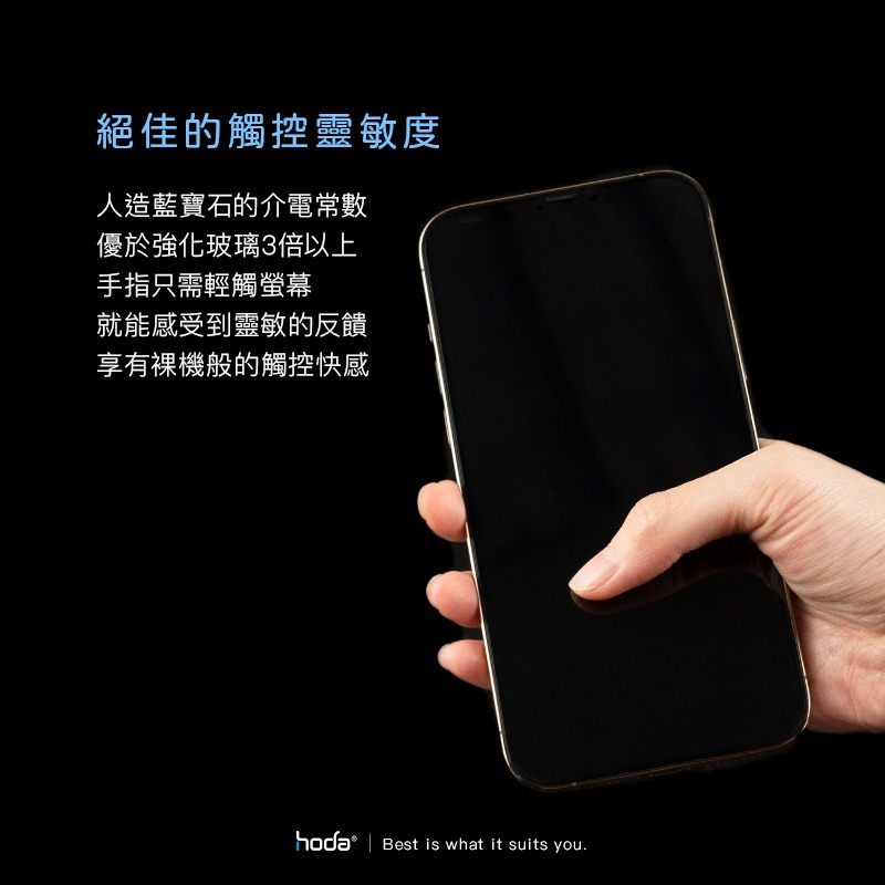 hoda iPhone 15 Pro Max Plus 14 13 12 藍寶石滿版螢幕保護貼 附貼膜神器-細節圖5