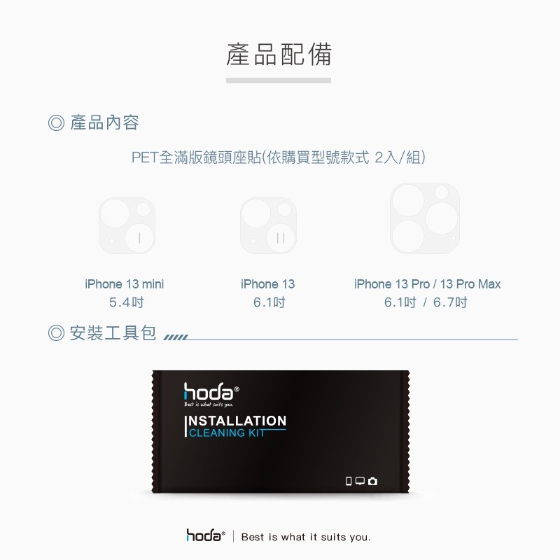 hoda iPhone 15 Pro Max Plus 14 13 12 11PET 全滿版鏡頭座貼 完美底座 一組二入-細節圖8