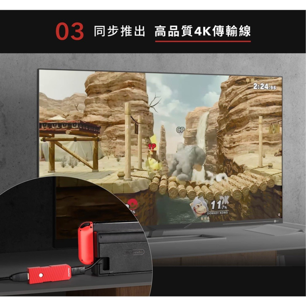 Switch 任天堂 薩爾達傳說 王國之淚 PhotoFast 4K Gamer+ 畫質TV投影轉換器-細節圖7