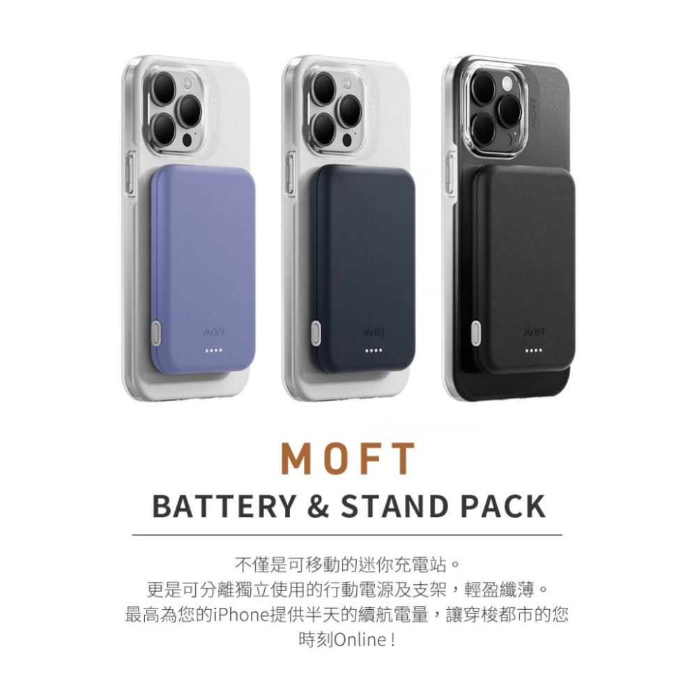 MOFT 磁吸 iPhone 15 Pro Max 14 13 行動電源 地表最輕 質感天花板 3400mAh 電量-細節圖3