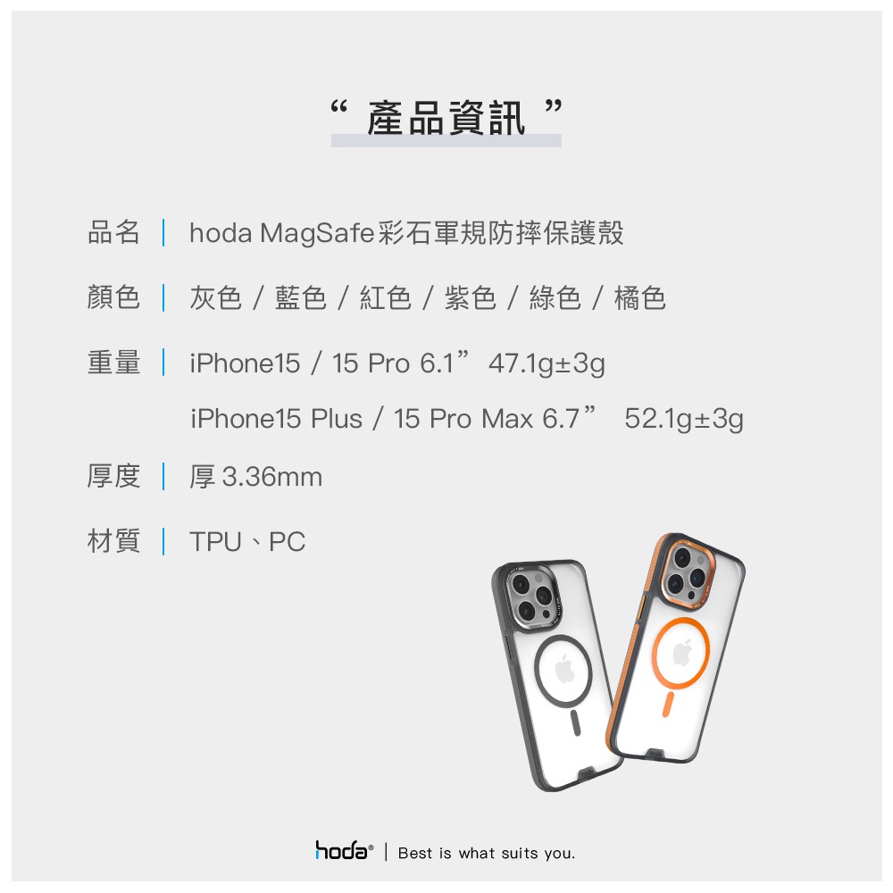 hoda iPhone 15 Pro Max 14 彩石軍規防摔保護殼-細節圖11