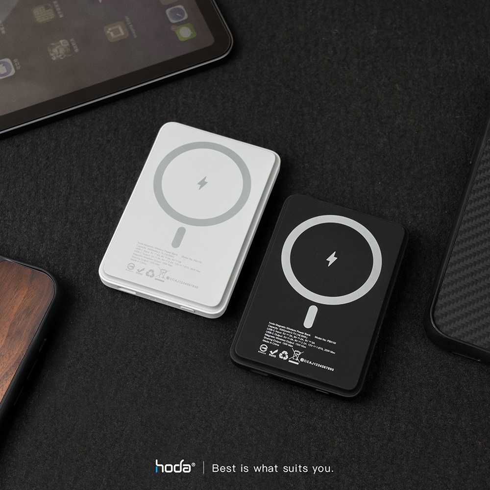hoda 磁吸 iPhone 15 Pro Max 14 13 12 行動電源 5000mah 磁吸式行動電源-細節圖2